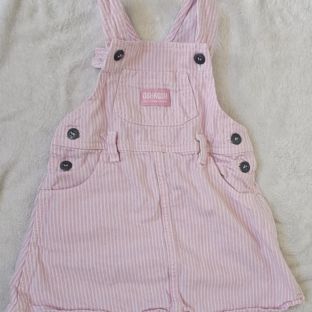 OshKosh B'gosh Pink Pinstripe Overalls